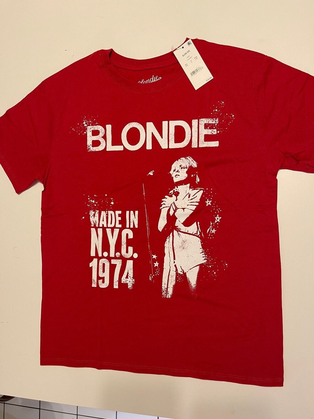 Blondie Debbie Harry Made in NYC 1974 Graphic T-Shirt NWT Youth Large 10-12